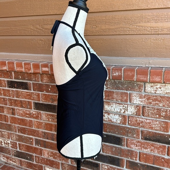 Blooming Jelly Vintage One Piece Swimsuit Lace Tummy Control Halter Swimsuit L - Picture 4 of 9